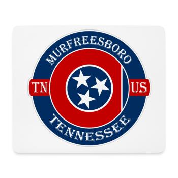 Murfreesboro Tennessee Flagge USA Souvenir Abzeichen - Mousepad (Querformat) - Weiß - Vorne