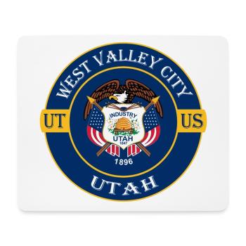 West Valley City Utah Flag USA Souvenir Badge - Mouse Pad (horizontal) - white - Front