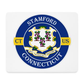 Stamford Connecticut Flagge USA Souvenir Abzeichen - Mousepad (Querformat) - Weiß - Vorne