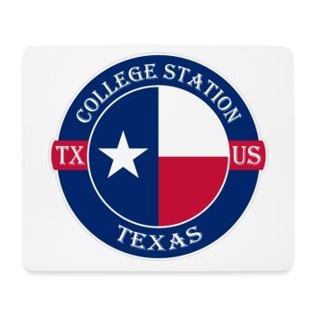 College Station Texas Flagge USA Souvenir Abzeichen - Mousepad (Querformat) - Weiß - Vorne