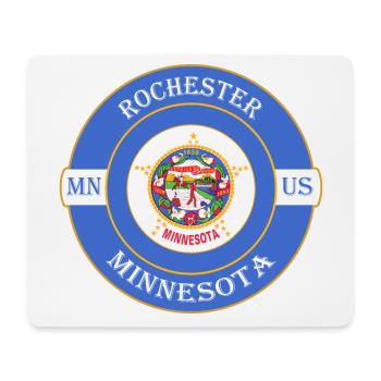 Rochester Minnesota Flagge USA Reise Souvenir Abzeichen - Mousepad (Querformat) - Weiß - Vorne