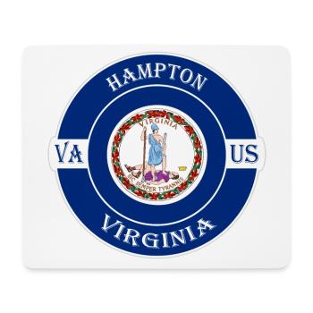 Hampton Virginia Flag USA Travel Souvenir Badge - Tapis de souris (format paysage) - blanc - Devant