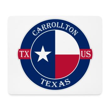 Carrollton Texas Flagge USA Reise Souvenir Abzeichen - Mousepad (Querformat) - Weiß - Vorne