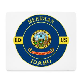Meridian Idaho Flagge USA Reise Souvenir Abzeichen - Mousepad (Querformat) - Weiß - Vorne