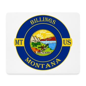 Billings ntana Flagge USA Reise Souvenir Abzeichen - Mousepad (Querformat) - Weiß - Vorne