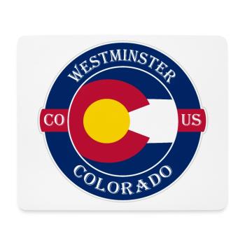 Westminster Colorado Flagge USA Souvenir Abzeichen - Mousepad (Querformat) - Weiß - Vorne