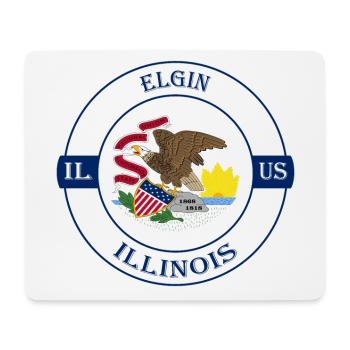 Elgin Illinois Flagge USA Reise Souvenir Abzeichen - Mousepad (Querformat) - Weiß - Vorne