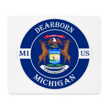 Dearborn Michigan Flagge USA Reise Souvenir Abzeichen - Mousepad (Querformat) - Weiß - Vorne