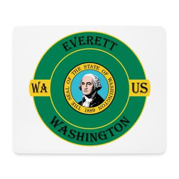 Everett Washington Flagge USA Reise Souvenir Abzeichen - Mousepad (Querformat) - Weiß - Vorne
