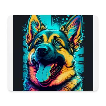 Deutscher Schäferhund - Mousepad (Querformat) - Weiß - Vorne