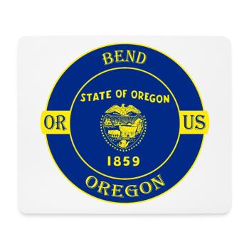 Bend Oregon Flagge USA Reise Souvenir Abzeichen - Mousepad (Querformat) - Weiß - Vorne
