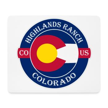 Highlands Ranch Colorado Flagge USA Souvenir Logo - Mousepad (Querformat) - Weiß - Vorne