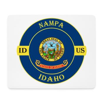 Nampa Idaho Flagge USA Reise Souvenir Abzeichen - Mousepad (Querformat) - Weiß - Vorne