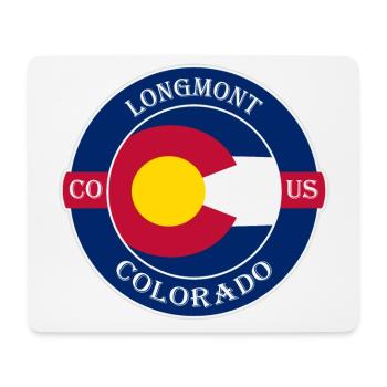 Longmont Colorado Flagge USA Reise Souvenir Abzeichen - Mousepad (Querformat) - Weiß - Vorne