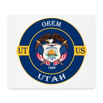 Orem Utah Flag USA Travel Souvenir Badge - Mouse Pad (horizontal) - white - Front