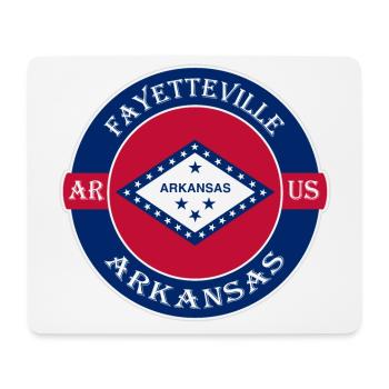 Fayetteville Arkansas Flag USA Souvenir Badge - Mouse Pad (horizontal) - white - Front