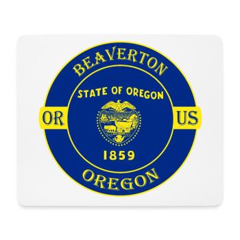 Beaverton Oregon Flagge USA Reise Souvenir Abzeichen - Mousepad (Querformat) - Weiß - Vorne