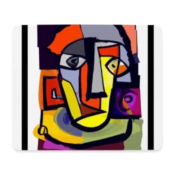 Portrait abstrait de ROMEO, héros de Shakespeare - Tapis de souris (format paysage) - blanc - Devant