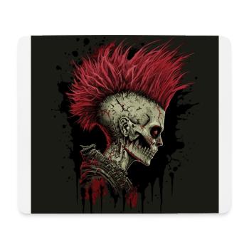 Horror Punk Zombie Skull - Mouse Pad (horizontal) - white - Front
