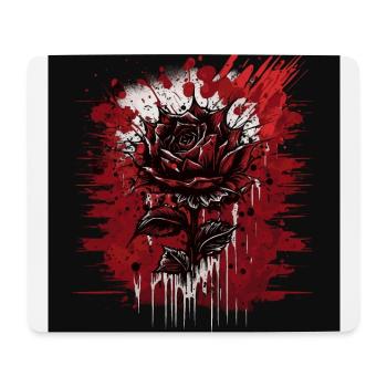 Dark Red Rose - Mouse Pad (horizontal) - white - Front