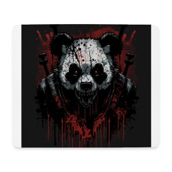 Panda Krieger - Mousepad (Querformat) - Weiß - Vorne