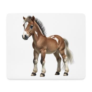 Méga mignon bébé cheval - Tapis de souris (format paysage) - blanc - Devant