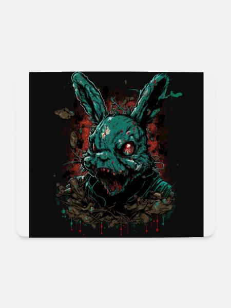 happy creepy easter - Mousepad (Querformat) - Weiß