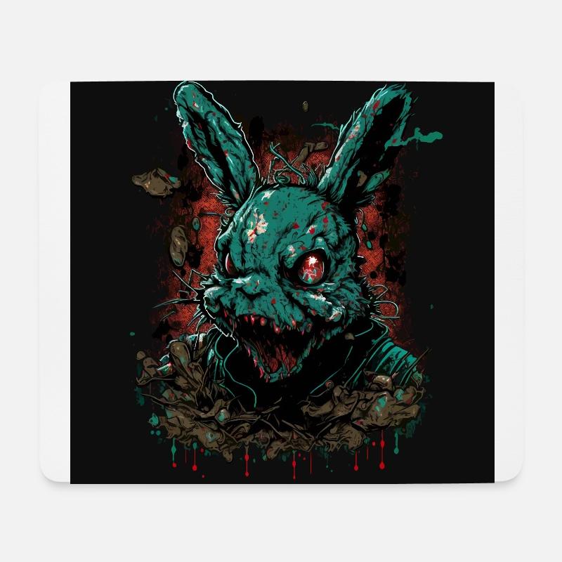 happy creepy easter - Mousepad (Querformat) - Weiß