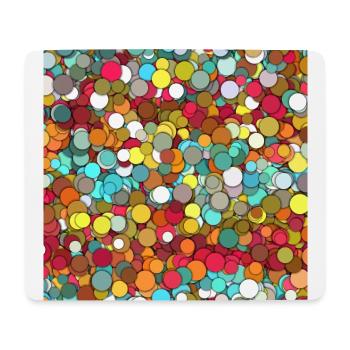 Confetti (colorful circles, patterns) - Mouse Pad (horizontal) - white - Front