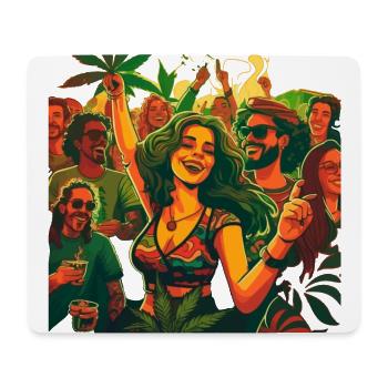 Crazy Party People Cadeau - Tapis de souris (format paysage) - blanc - Devant