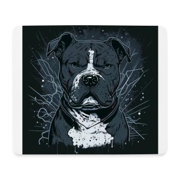 American Staffordshire Terrier - Tapis de souris (format paysage) - blanc - Devant