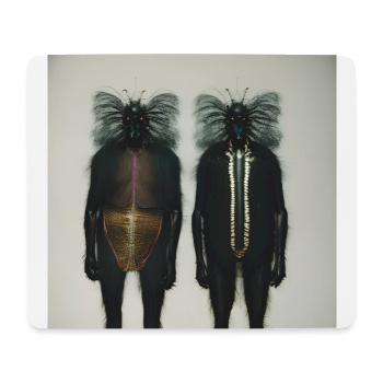 Fotografisches Portrait zwei grosser Insekten - Mousepad (Querformat) - Weiß - Vorne
