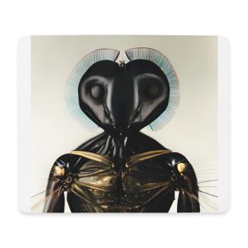 Fotografisches Portrait Humanoides Insekt - Mousepad (Querformat) - Weiß - Vorne