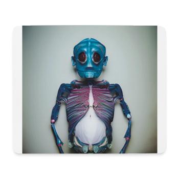 Fotografisches Portrait blaues Insekt - Mousepad (Querformat) - Weiß - Vorne