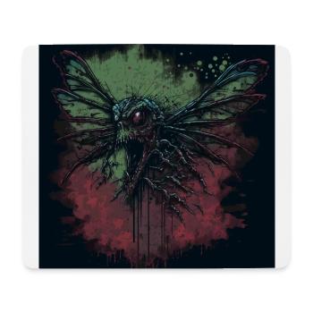 Gruselige Horror Fliege - Mousepad (Querformat) - Weiß - Vorne