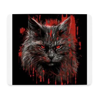 Maine Coon Horreur - Tapis de souris (format paysage) - blanc - Devant
