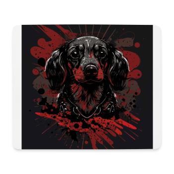 Dackel Welpe - Mousepad (Querformat) - Weiß - Vorne