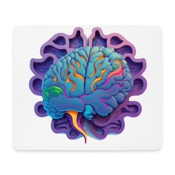 purple brain Geschenk - Mousepad (Querformat) - Weiß - Vorne