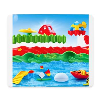 Kinderspielzeug am Meer - Mousepad (Querformat) - Weiß - Vorne