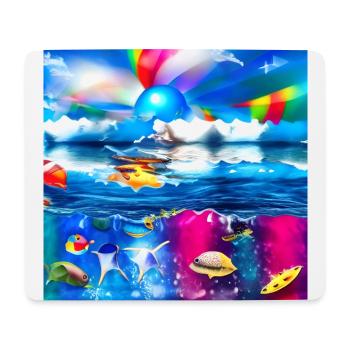 children having good time during summer holidays a - Mouse Pad (horizontal) - white - Front