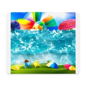 children having a good time during sunny day - Mouse Pad (horizontal) - white - Front
