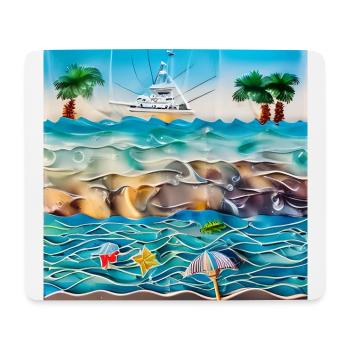 Sonniger Tag am Meer - Mousepad (Querformat) - Weiß - Vorne