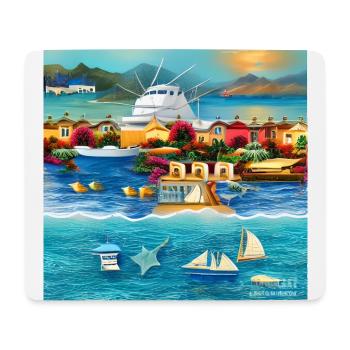 holiday at sea shore - Mouse Pad (horizontal) - white - Front