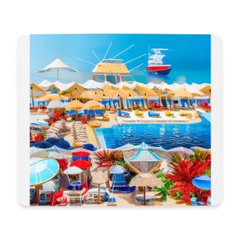 spending sunny holiday at sea side - Mouse Pad (horizontal) - white - Front