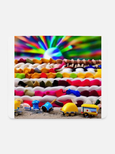 Spielzeug an der sonnigen Küste - Mousepad (Querformat) - Weiß