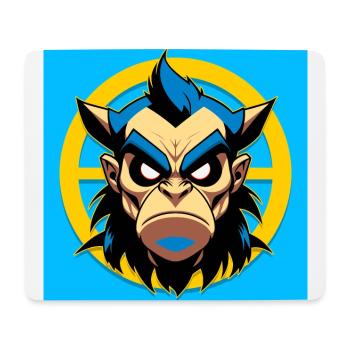 Evil man with horns - Mouse Pad (horizontal) - white - Front