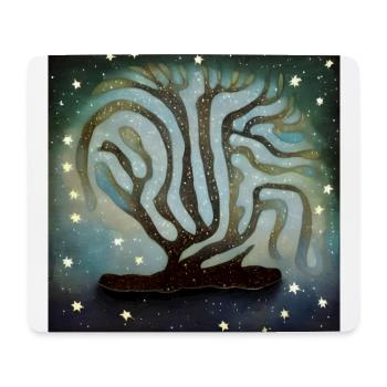 Alter Baum in den Sternen - Mousepad (Querformat) - Weiß - Vorne