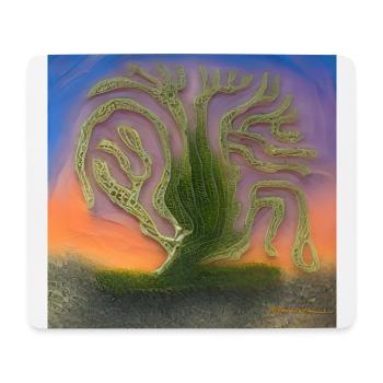 Alter Baum an einem sonnigen Tag - Mousepad (Querformat) - Weiß - Vorne