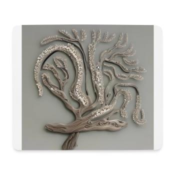 Alter blühender Baum - Mousepad (Querformat) - Weiß - Vorne