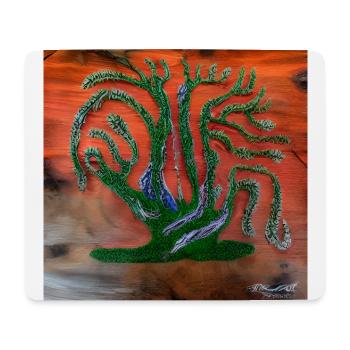 Alter Baum, aber voller Glück - Mousepad (Querformat) - Weiß - Vorne
